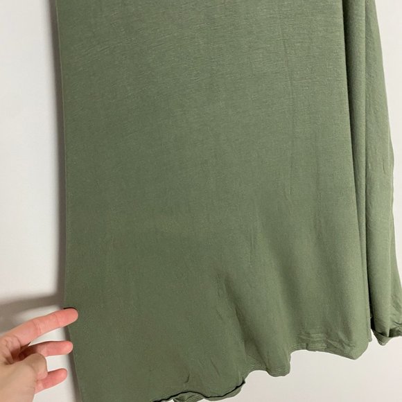 Lulus Olive Green Swing Mini Dress Womens Small Sleeveless Summer Flirty Jersey - Picture 8 of 9